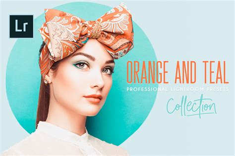 Orange and teal marketing materials