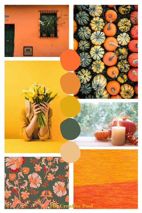 Orange Green Inspiration Board