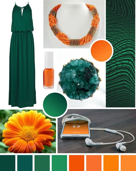 Orange Green Moodboard