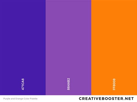 Vibrant Orange and Purple Color Palette