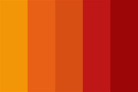 Vibrant Orange Red Colour Palette