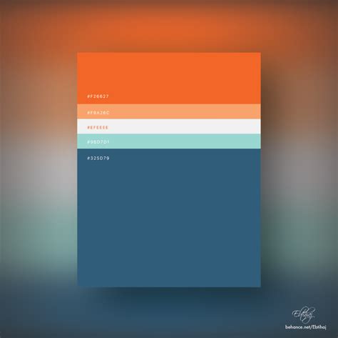 Orange red palette graphic design