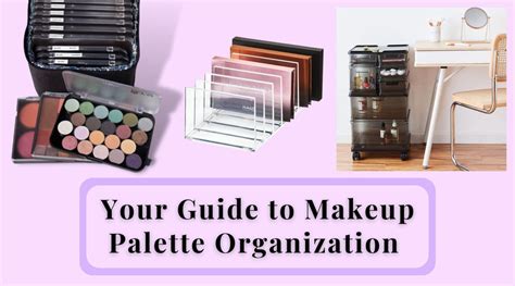 Eyeshadow palettes organized by color family