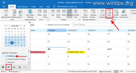 Outlook Calendar Share