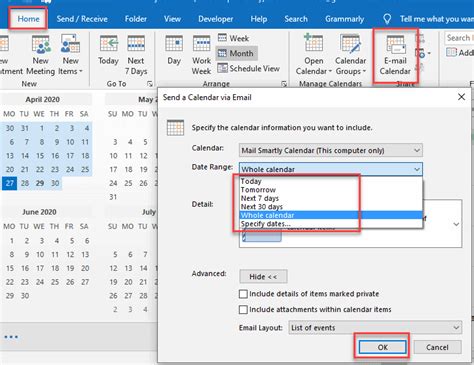 Outlook Calendar Sharing