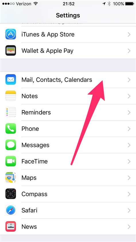 Outlook iPhone Sync Method 1