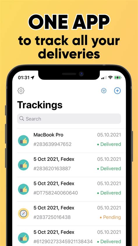 Package tracking app