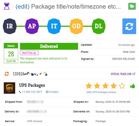 Package tracking tips