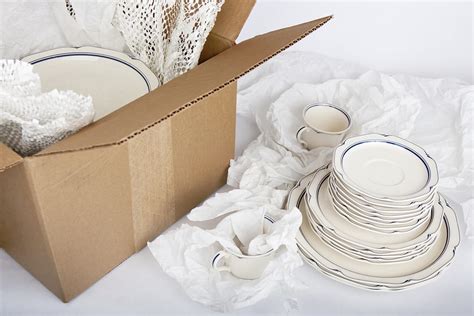 Packing china in a sturdy moving box