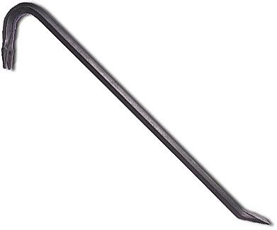 Curved pry bar