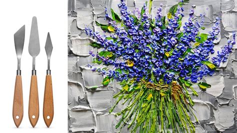 Palette Knife Flower Painting Ideas