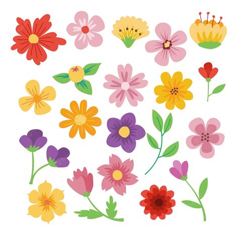 Palette of Flowers Clipart