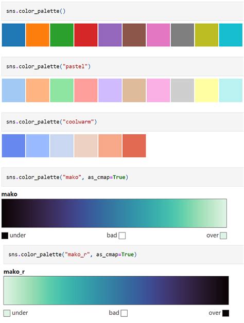 Palette options