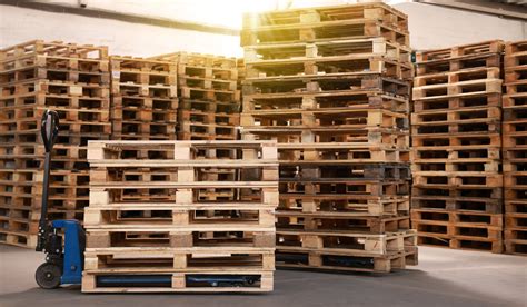 Pallets in a warehouse