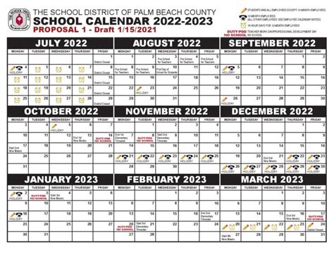 Palm Beach District Calendar Conclusion Image