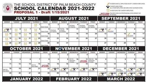 Palm Beach Schools Calendar