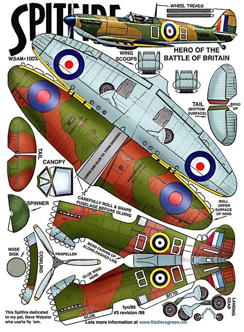 Paper model aircraft details