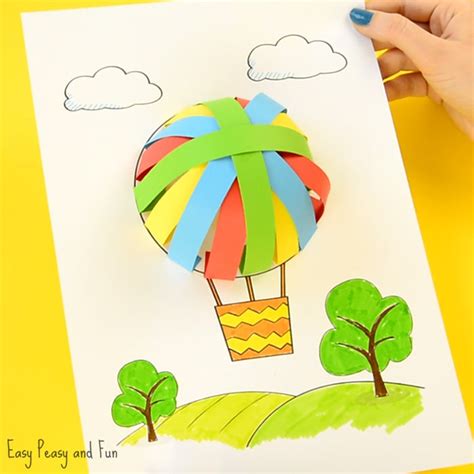 Paper model aircraft hot air balloon