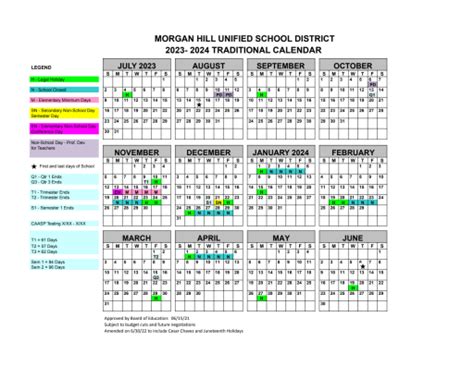 Paradise Valley District Calendar and student success