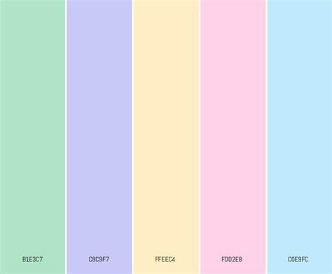 Pastel color palette inspiration