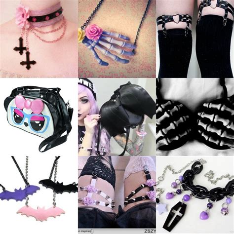 Pastel goth accessories