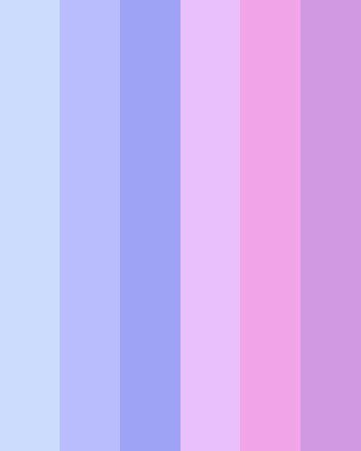 Pastel lavender rainbow color palette