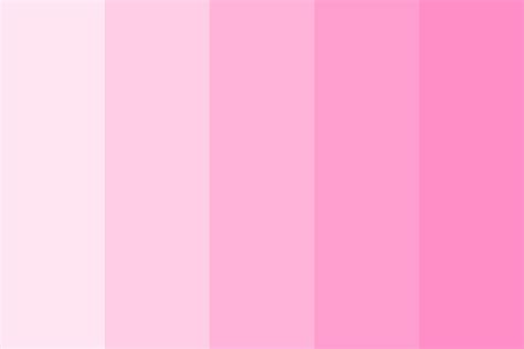 Pastel pink monochromatic scheme with varying shades of pink