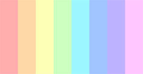 Pastel rainbow color palette