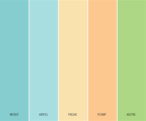 Soft pastel colors are perfect for a light summer palette