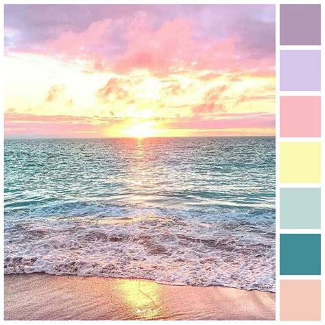 Soft pastel colors of a sunset