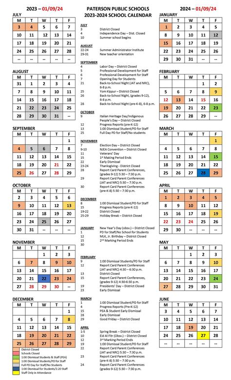 Paterson Public Schools Calendar Image 5