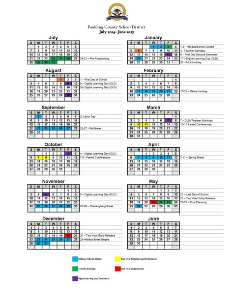 Paulding County School Calendar Image 4