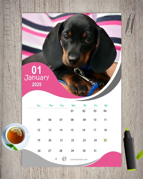 Paw Print Calendar Ideas