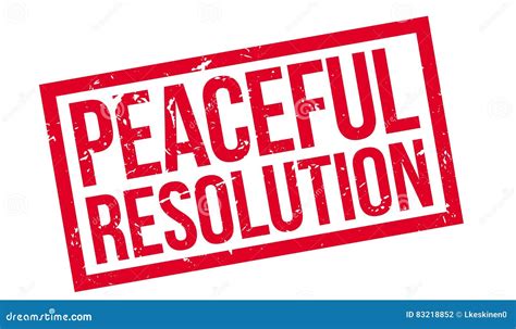 Peaceful resolution