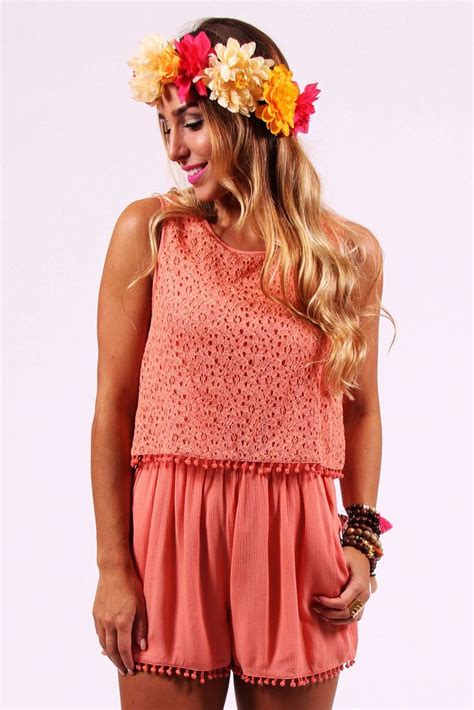 Peach Summer Romper