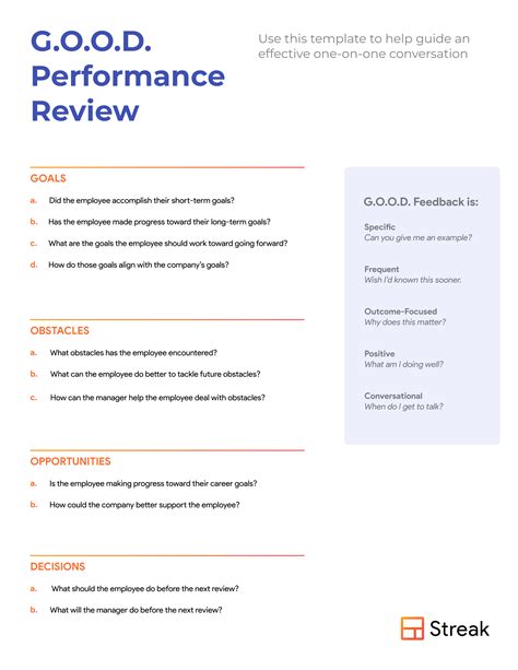 Writing the Performance Summary