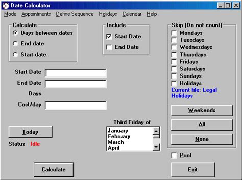 Perpetual Calendar Software