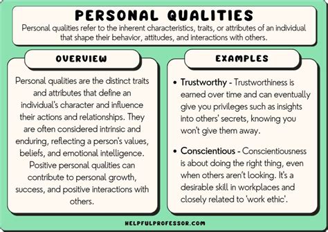 Steven Evans Personal Qualities