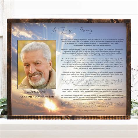 Personalizing an obituary