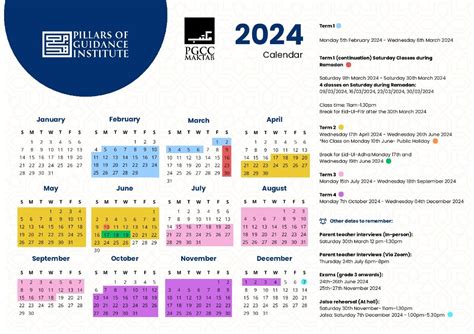 PGCC Calendar Organization Tips