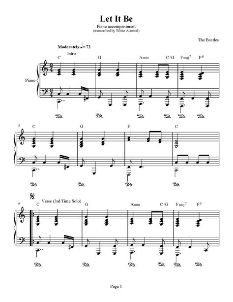 Piano Sheet Music