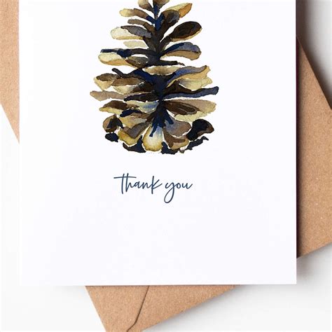 Pinecone Thank You Note