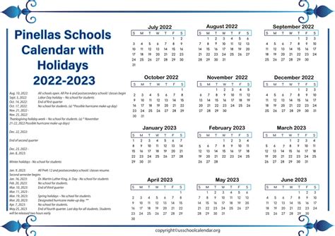 Pinellas Schools Calendar Image 10