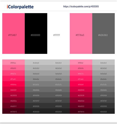 Pink and Black Color Combinations