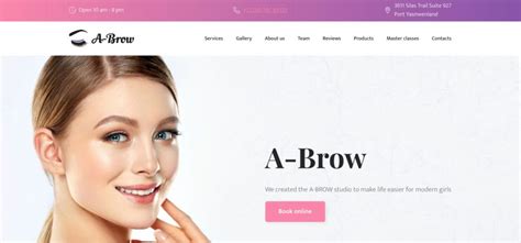 Pink and Brown Web Design