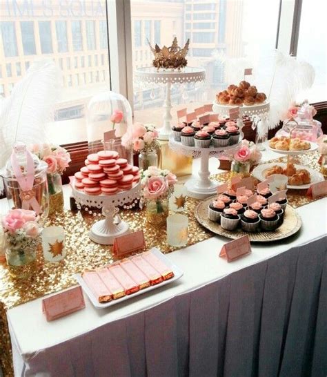 Pink and Gold Desserts