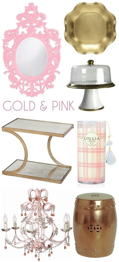 Pink and Gold Home Decor