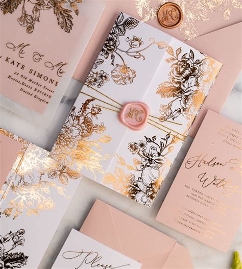 Pink and Gold Stationery