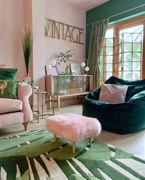 Pink and Green Home Decor