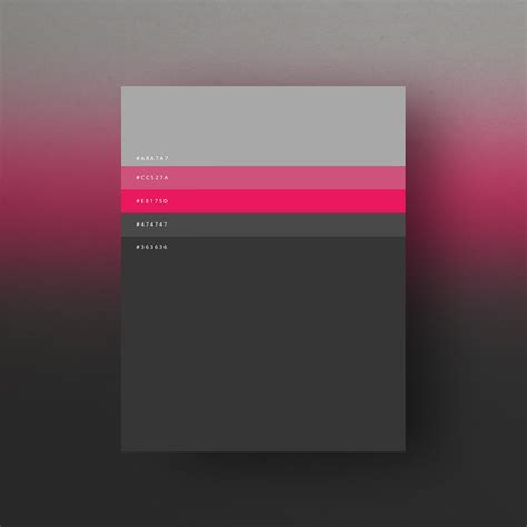 Pink and Grey Color Palette Web Design